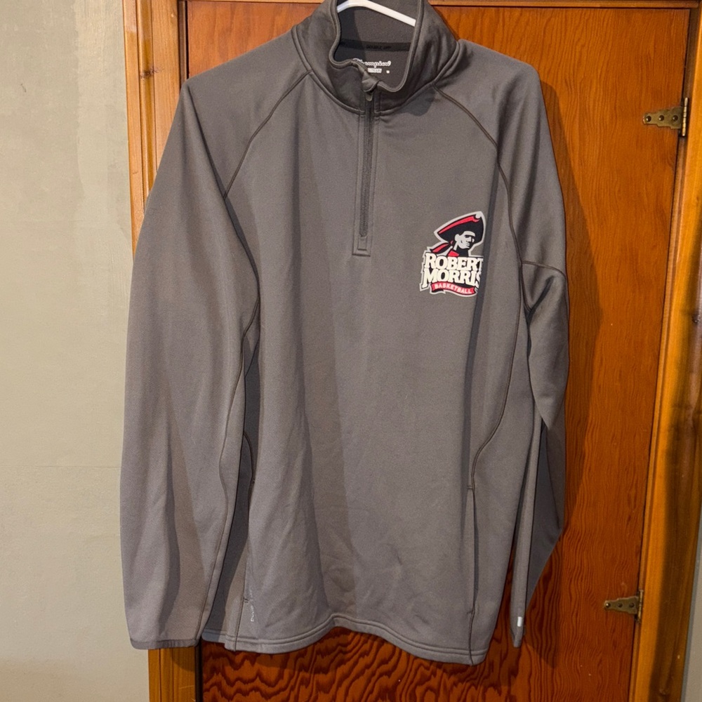 Gray Robert Morris Quarter-Zip Pullover
